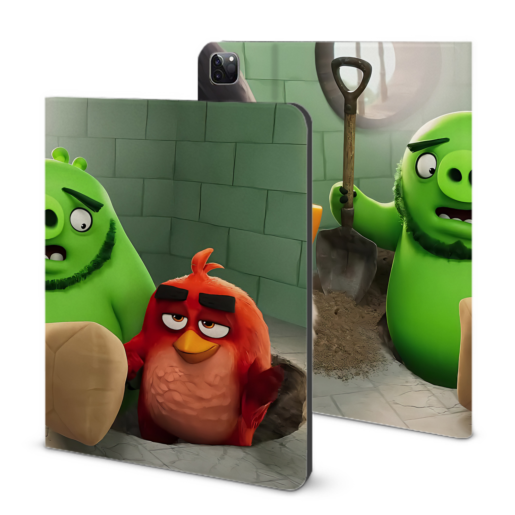 （画像用） Angry Birds アングリーバード IPad ケース ブック型 PUレザー TPU 耐衝撃 軽量 薄型 ペン収納なし 全面保護 IPad 各モデル対応